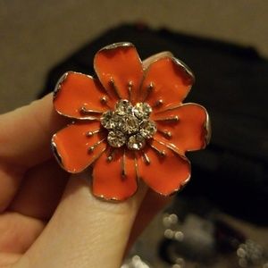 Orange flower ring